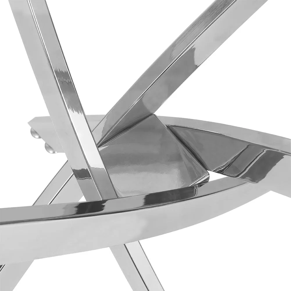 120cm Stylish Tempered Glass Dining Table