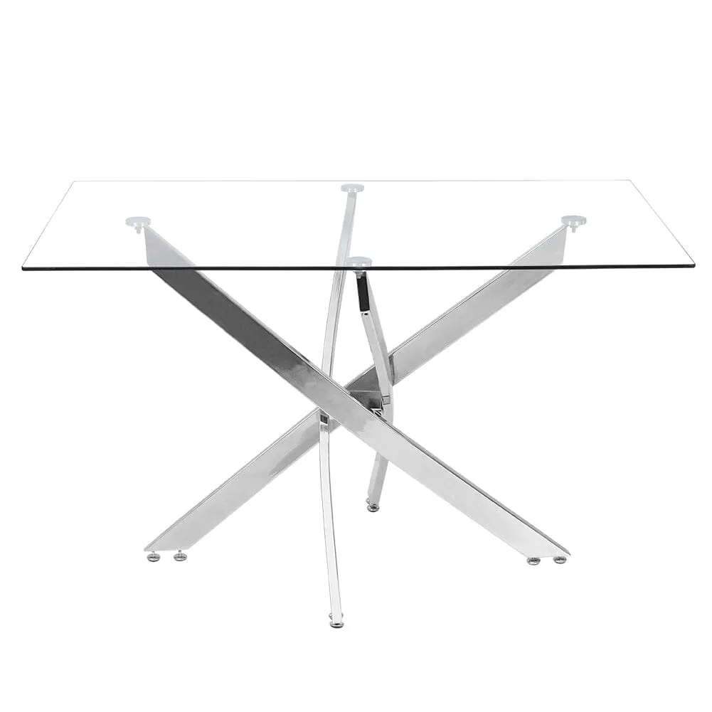 120cm Stylish Tempered Glass Dining Table