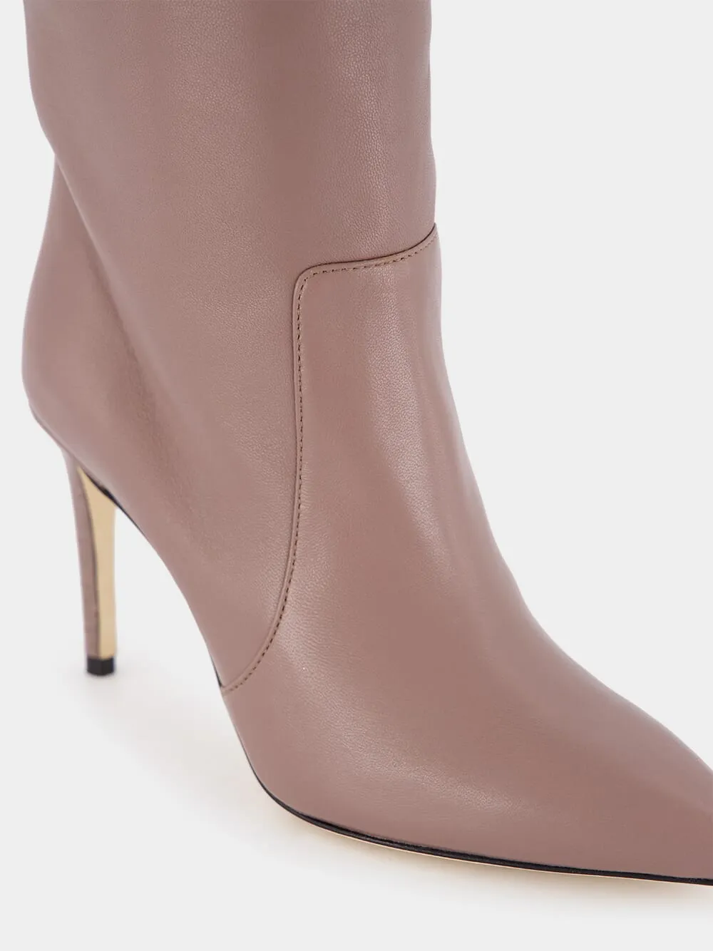 90mm Leather Knee-High Boots