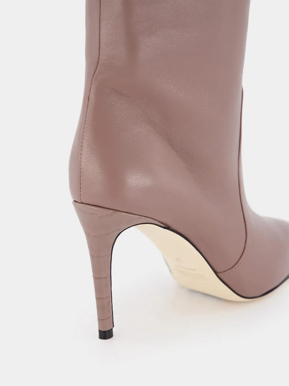 90mm Leather Knee-High Boots
