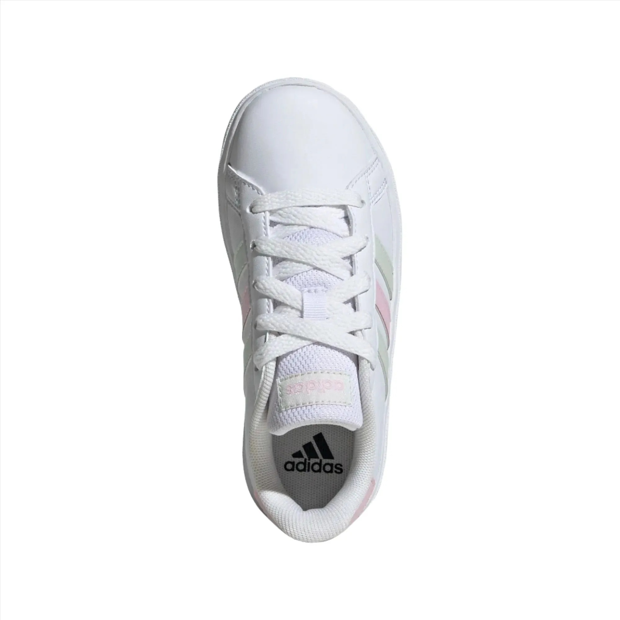 Adidas Girls Grand Court 2.0 K Trainer IH4886 White/Jade/Pink