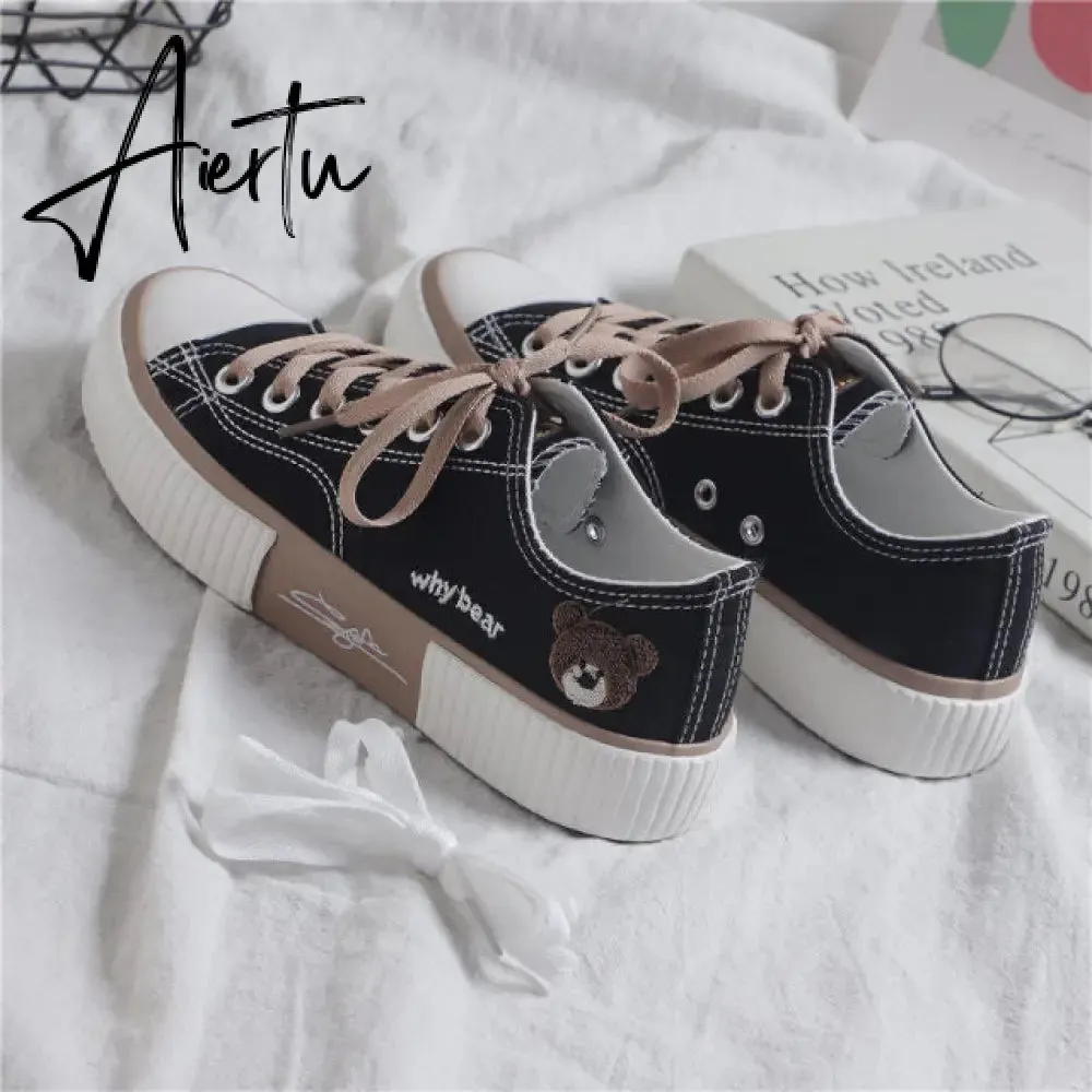 Aiertu Women's Sneakers Bear Kawaii Shoes Sports Lolita Casual Flat Cute Spring Running Vulcanized Fashion Athletic Dropshipping