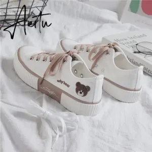 Aiertu Women's Sneakers Bear Kawaii Shoes Sports Lolita Casual Flat Cute Spring Running Vulcanized Fashion Athletic Dropshipping