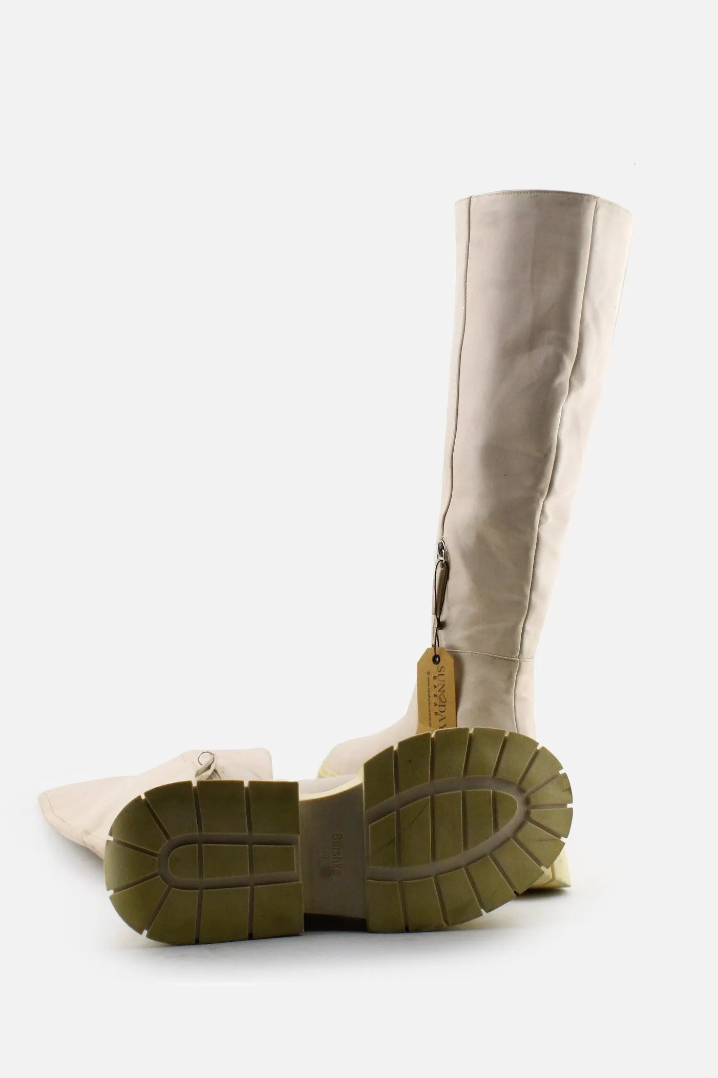 Bershka Zipper Knee High Boots | 100% Authetic Leather