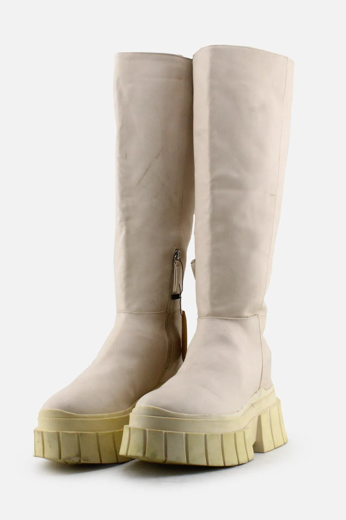 Bershka Zipper Knee High Boots | 100% Authetic Leather