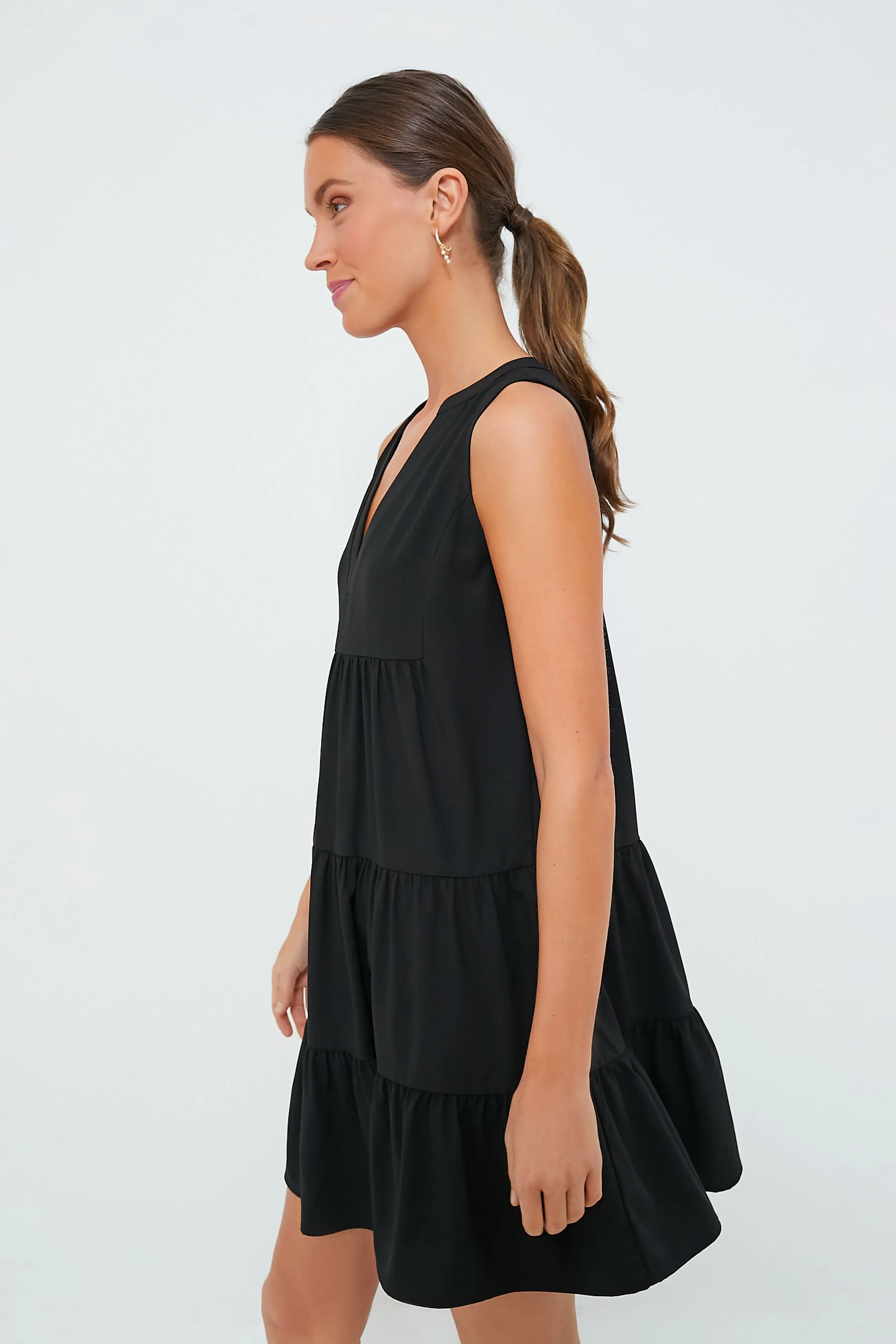 Black Crepe Sleeveless Kenzo Dress