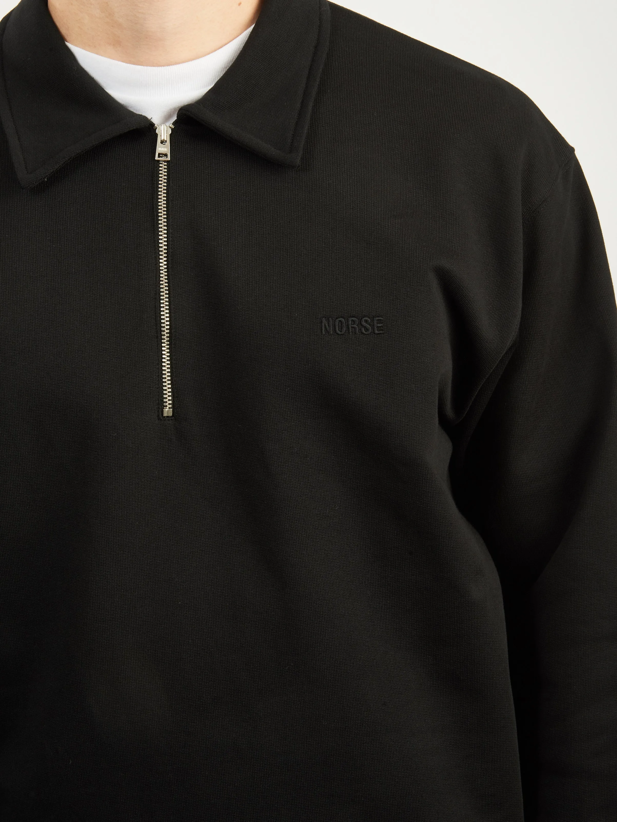 Black Ketel Relaxed Organic NORSE Logo Half Zip