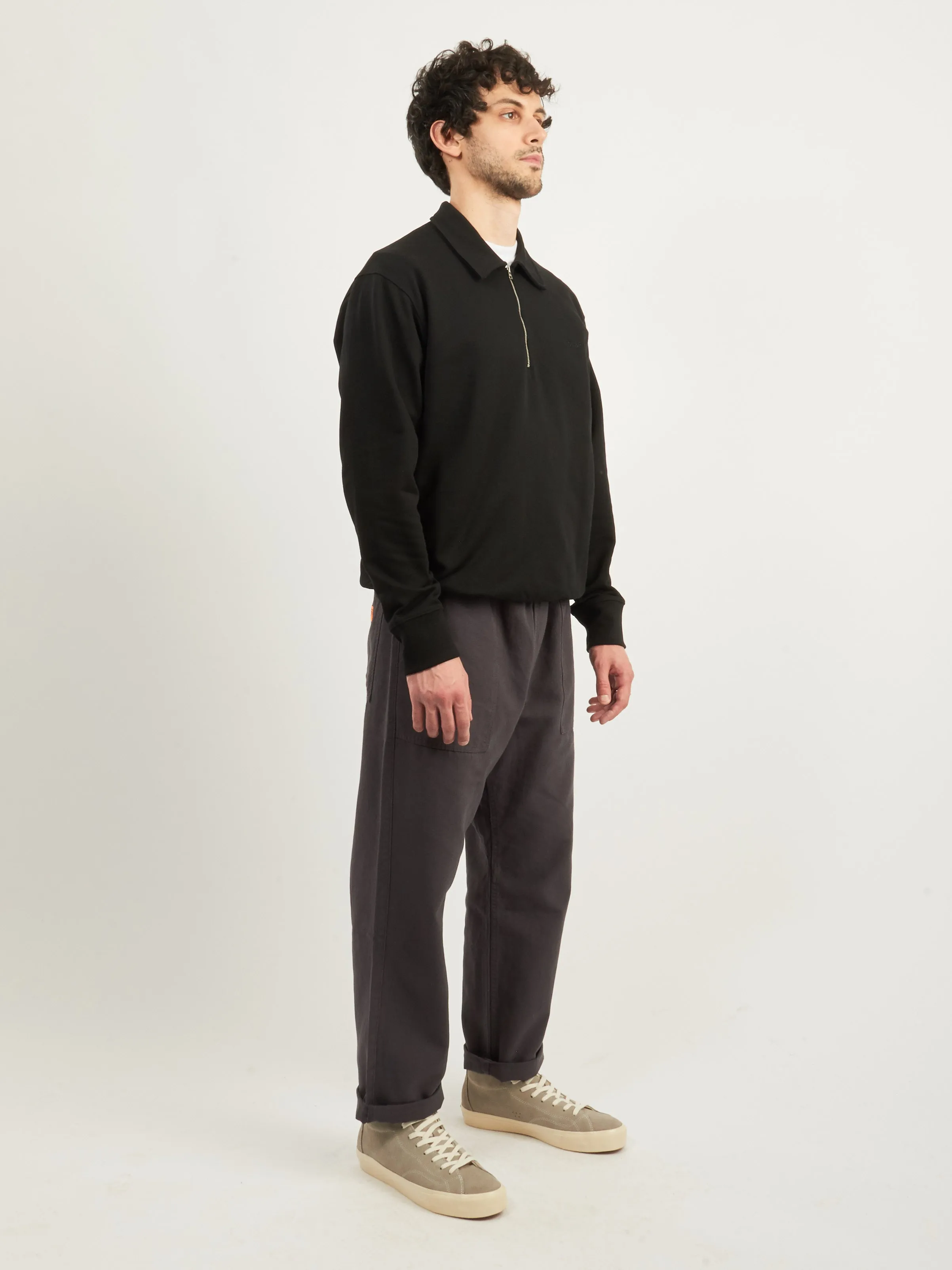 Black Ketel Relaxed Organic NORSE Logo Half Zip