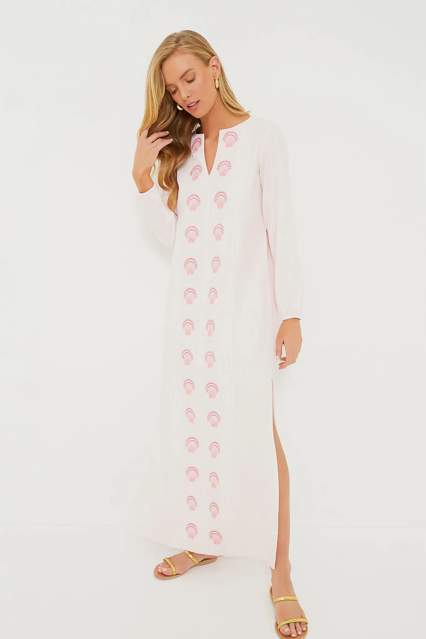 Blush Embroidered Caftan