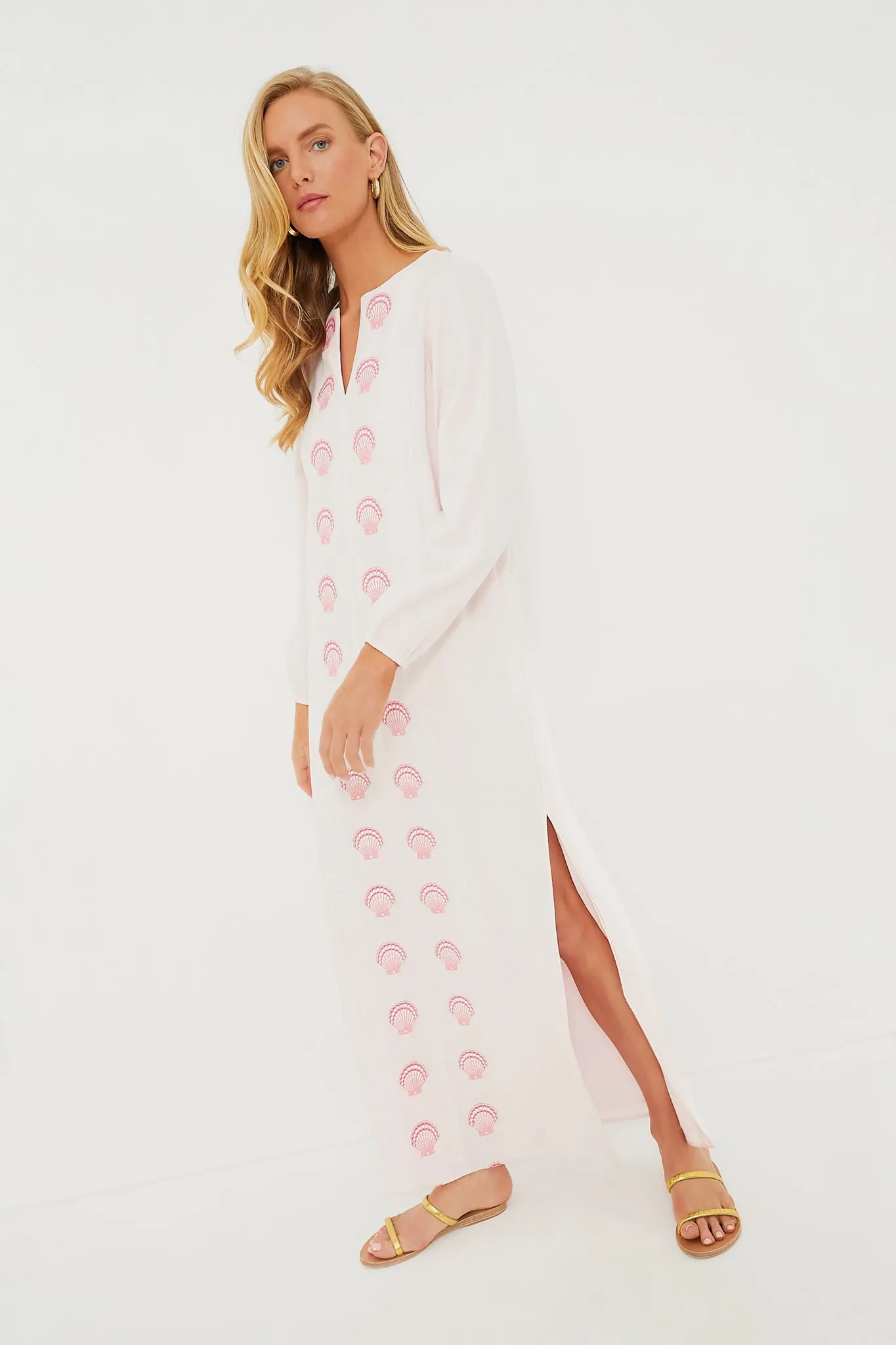 Blush Embroidered Caftan