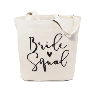 Bride Squad Wedding Cotton Canvas Tote Bag by The Cotton & Canvas Co.