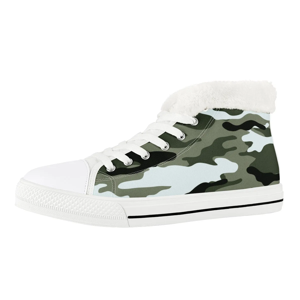CAMOUFLAGE GRIS WINTER CANVAS SHOES
