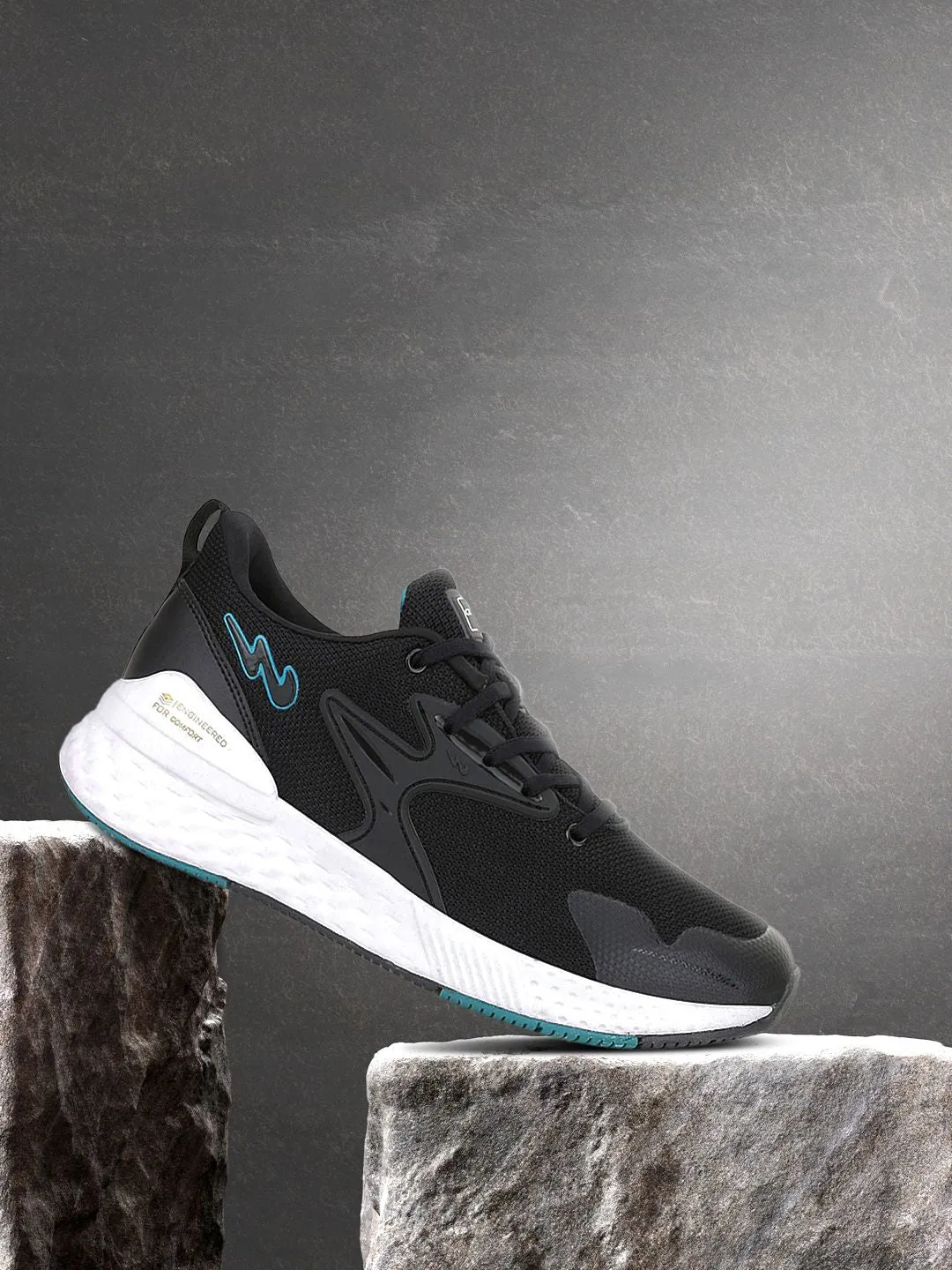 Campus Men Black Running Shoes