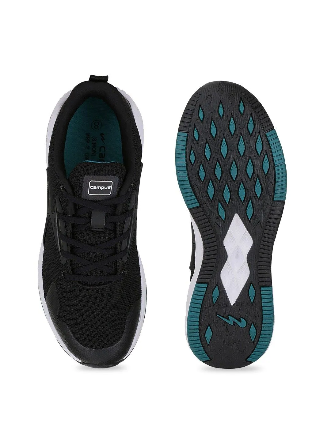 Campus Men Black Running Shoes