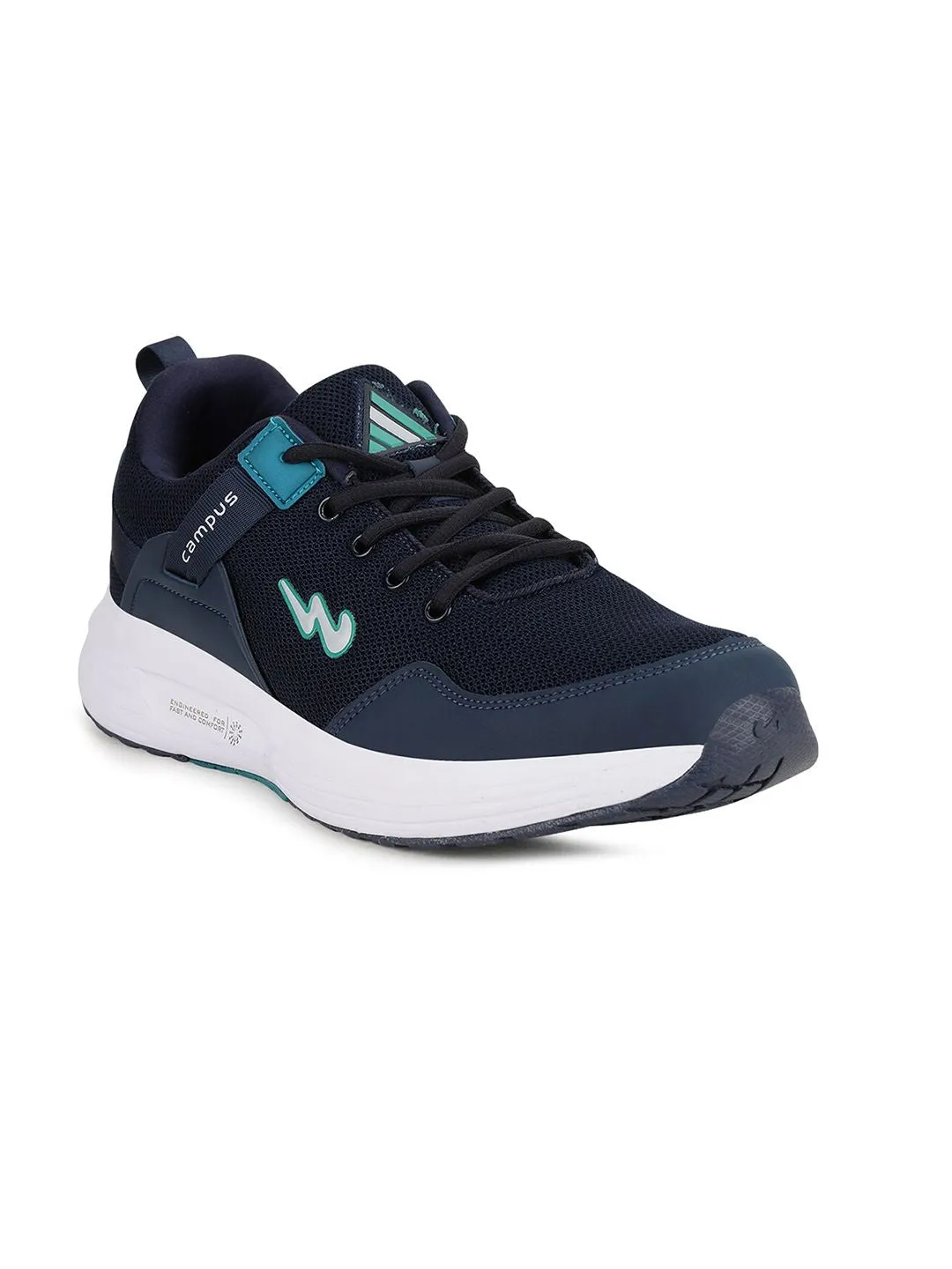Campus Men Navy Blue Mesh Running Marking Shoes