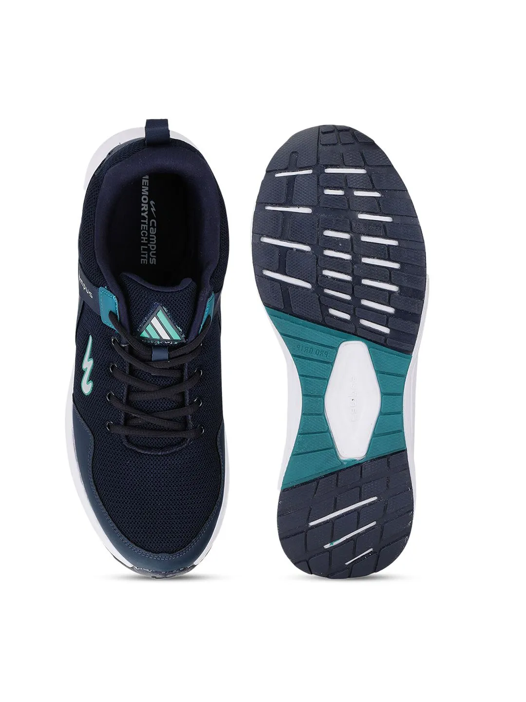 Campus Men Navy Blue Mesh Running Marking Shoes