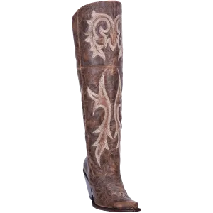 DAN POST WOMEN'S JILTED KNEE HIGH WESTERN BOOTS DP3709