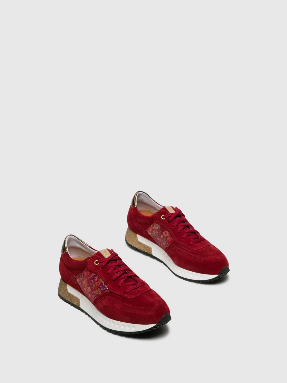 DarkRed Lace-up Trainers