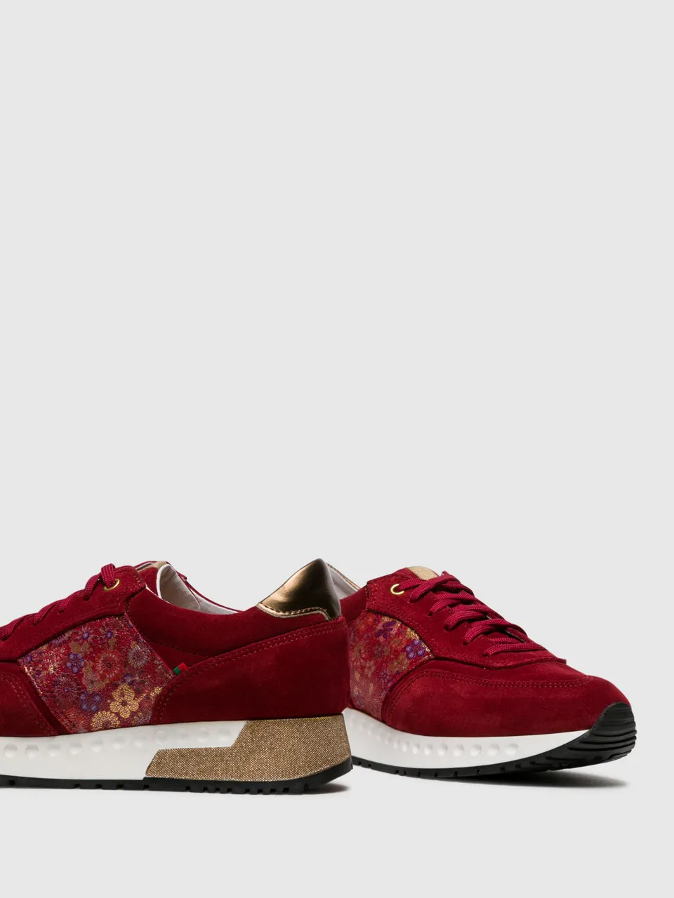 DarkRed Lace-up Trainers