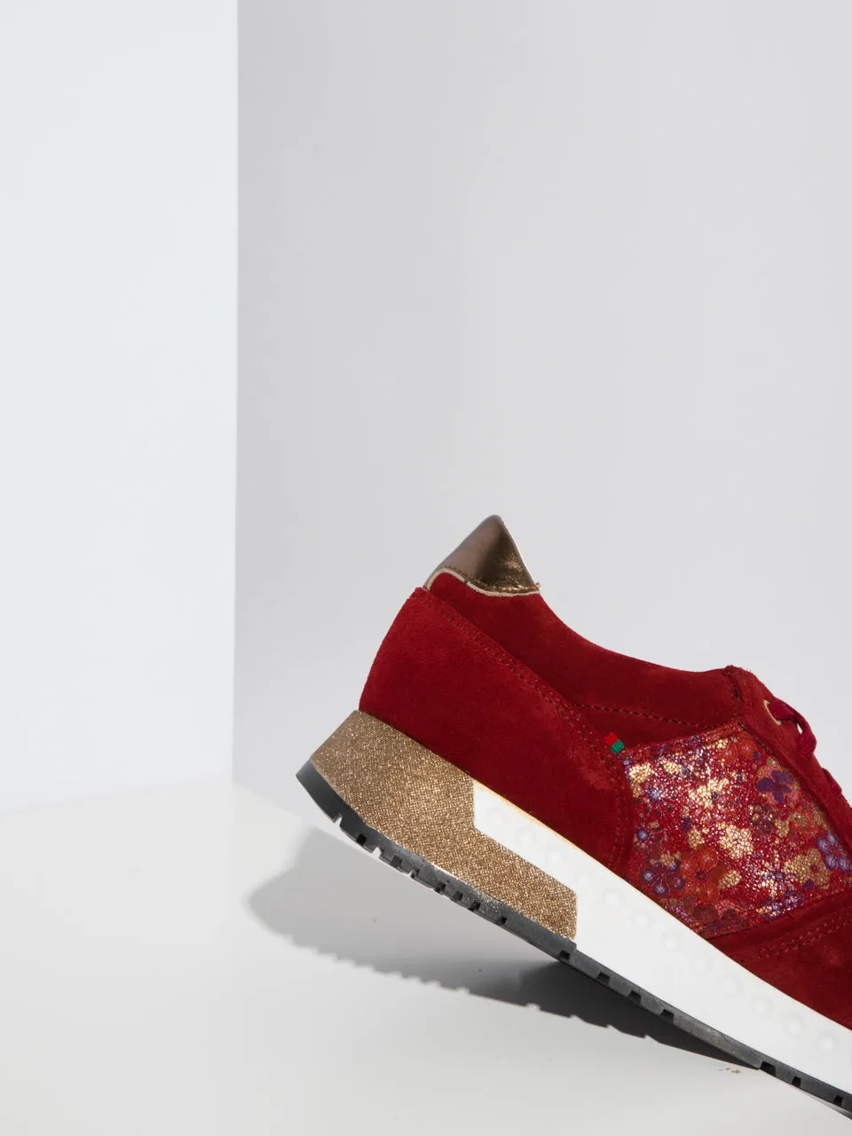 DarkRed Lace-up Trainers