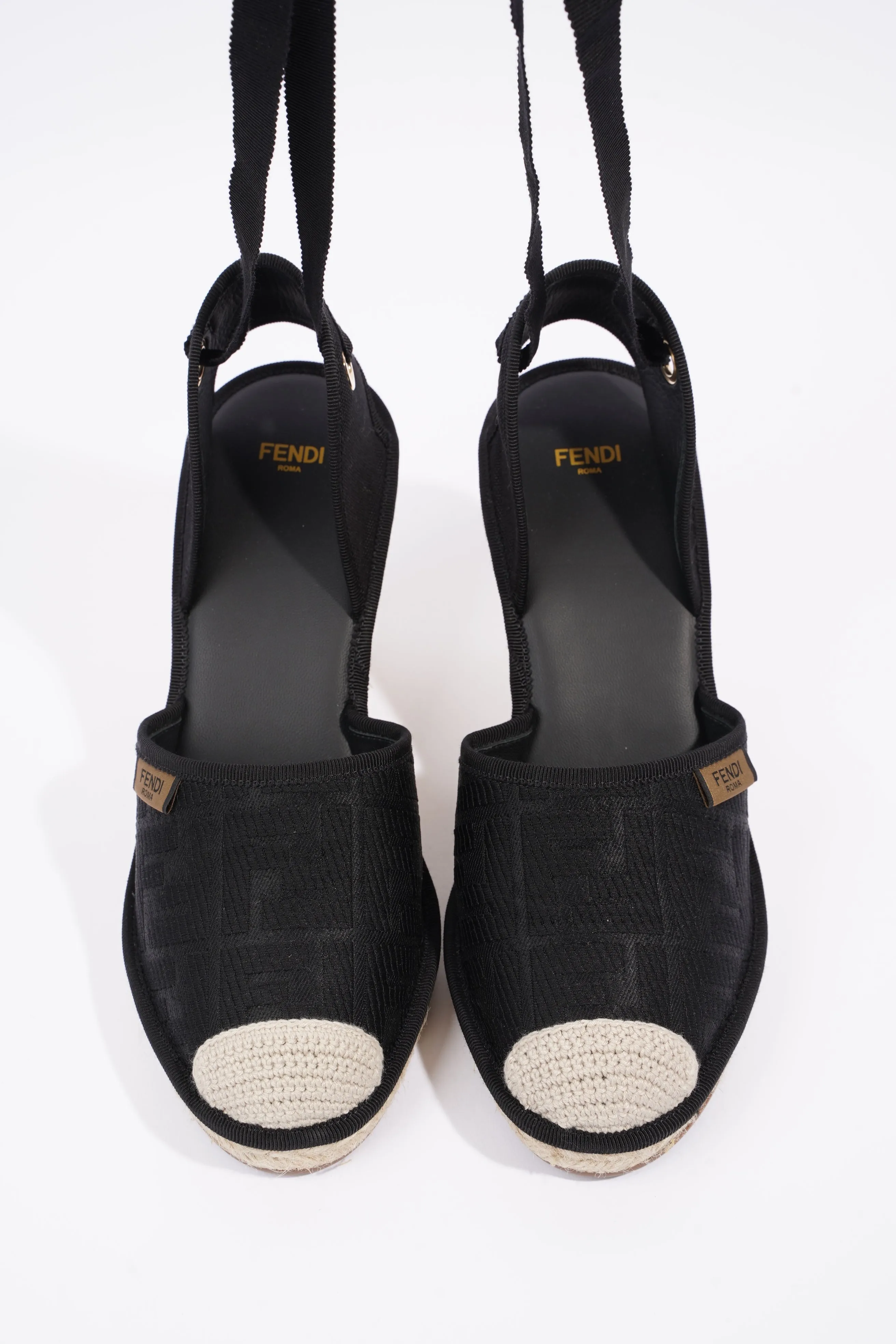 Fendi Womens Espadrilles Black EU 40 / UK 7