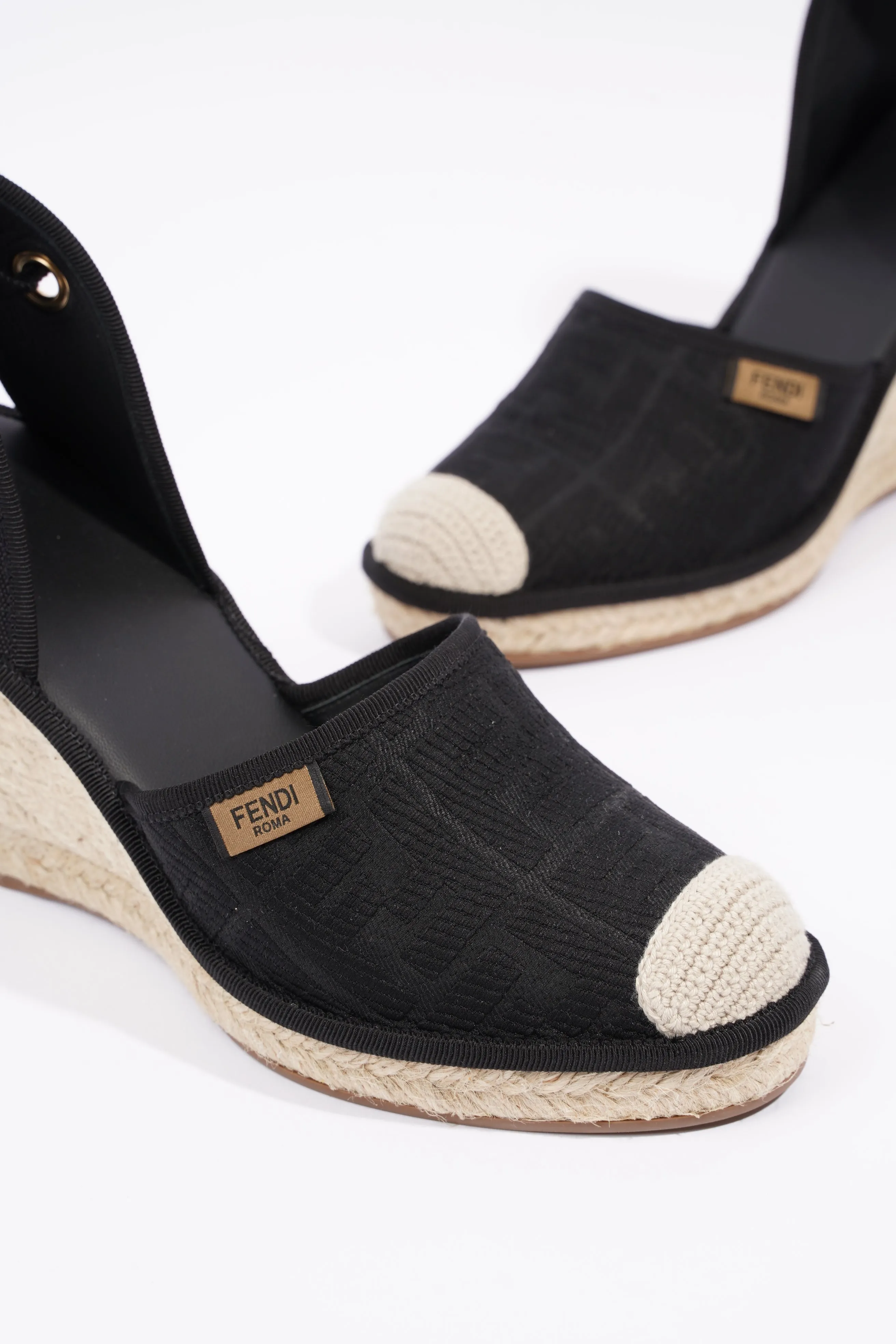 Fendi Womens Espadrilles Black EU 40 / UK 7