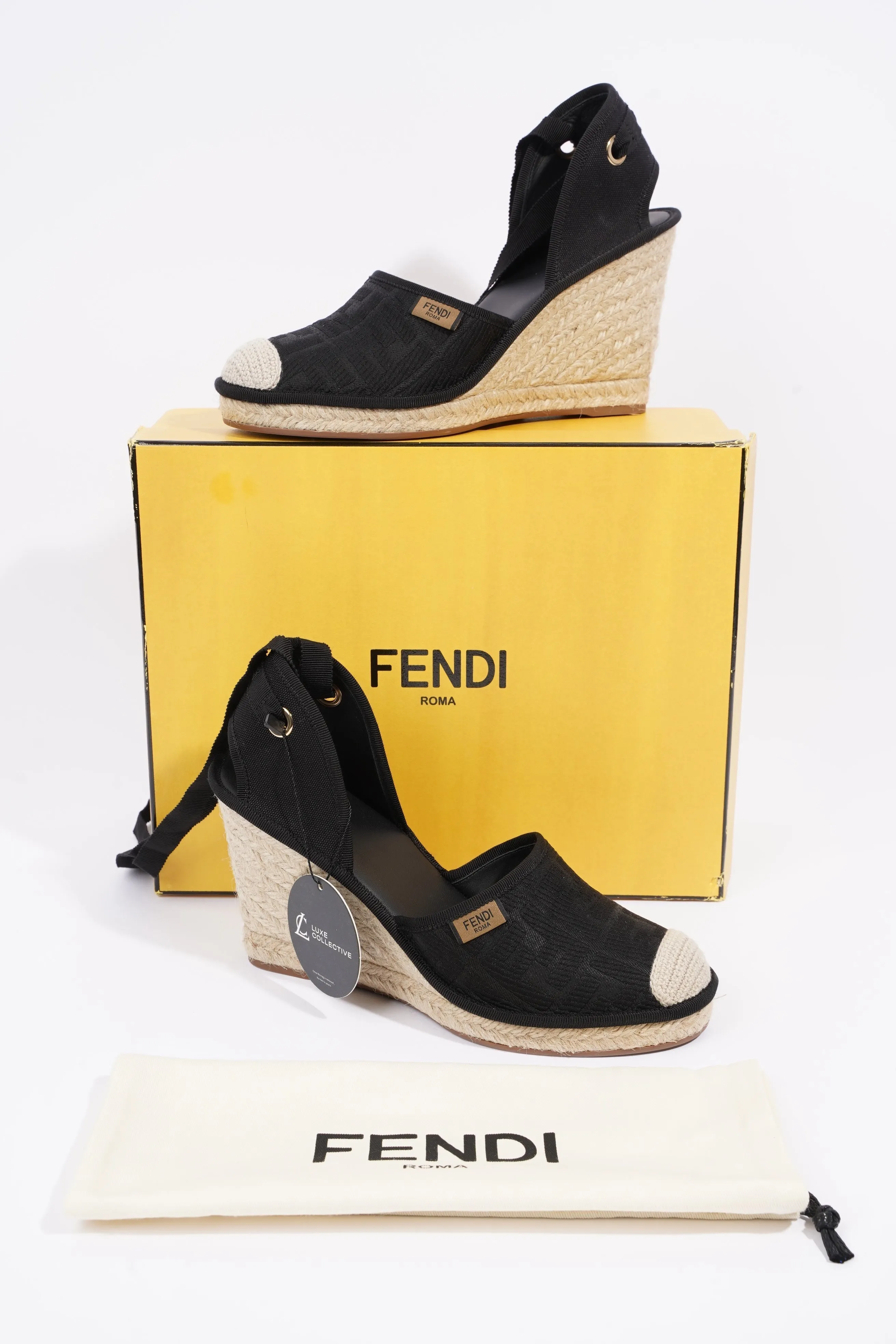 Fendi Womens Espadrilles Black EU 40 / UK 7