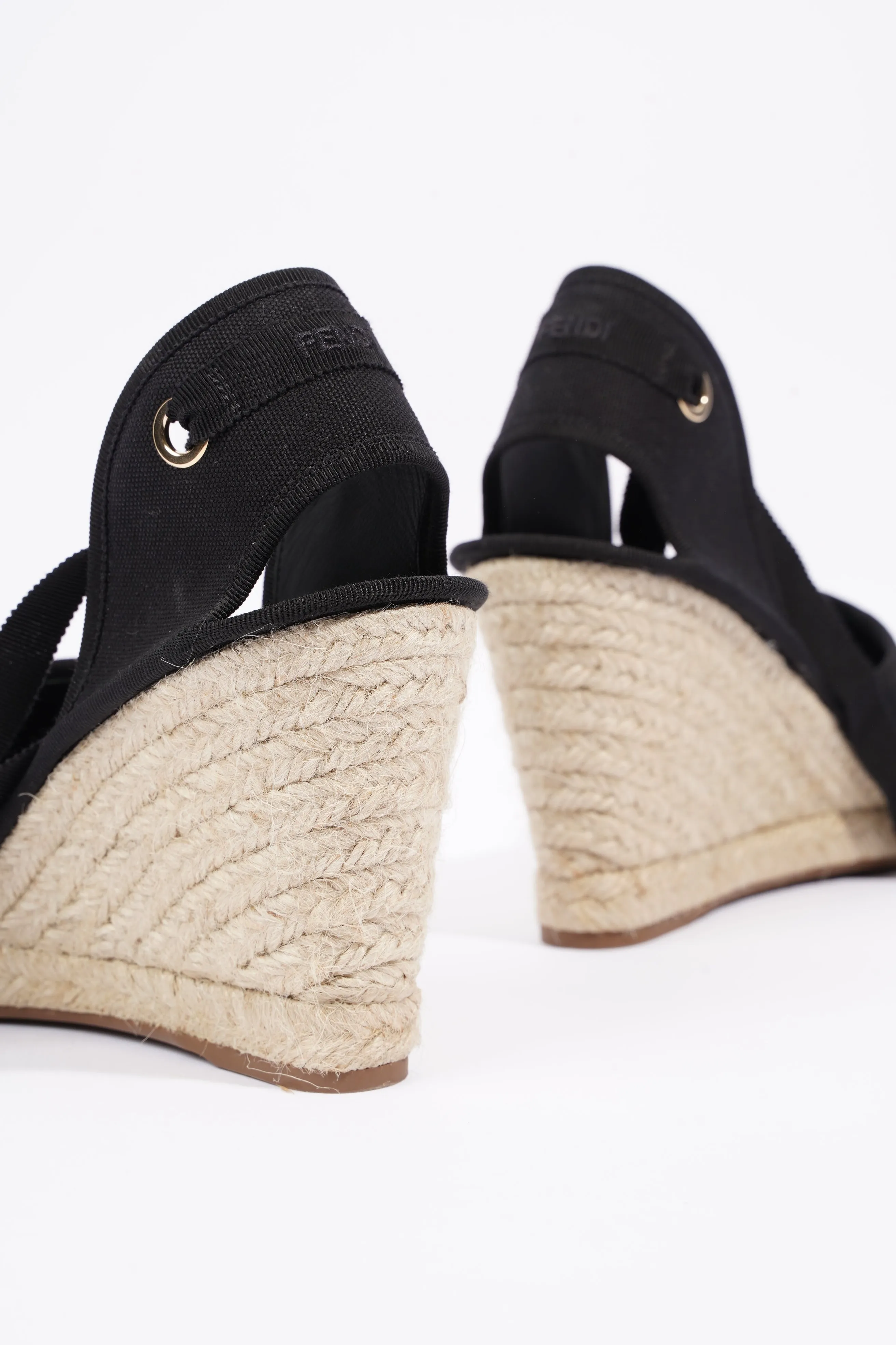 Fendi Womens Espadrilles Black EU 40 / UK 7
