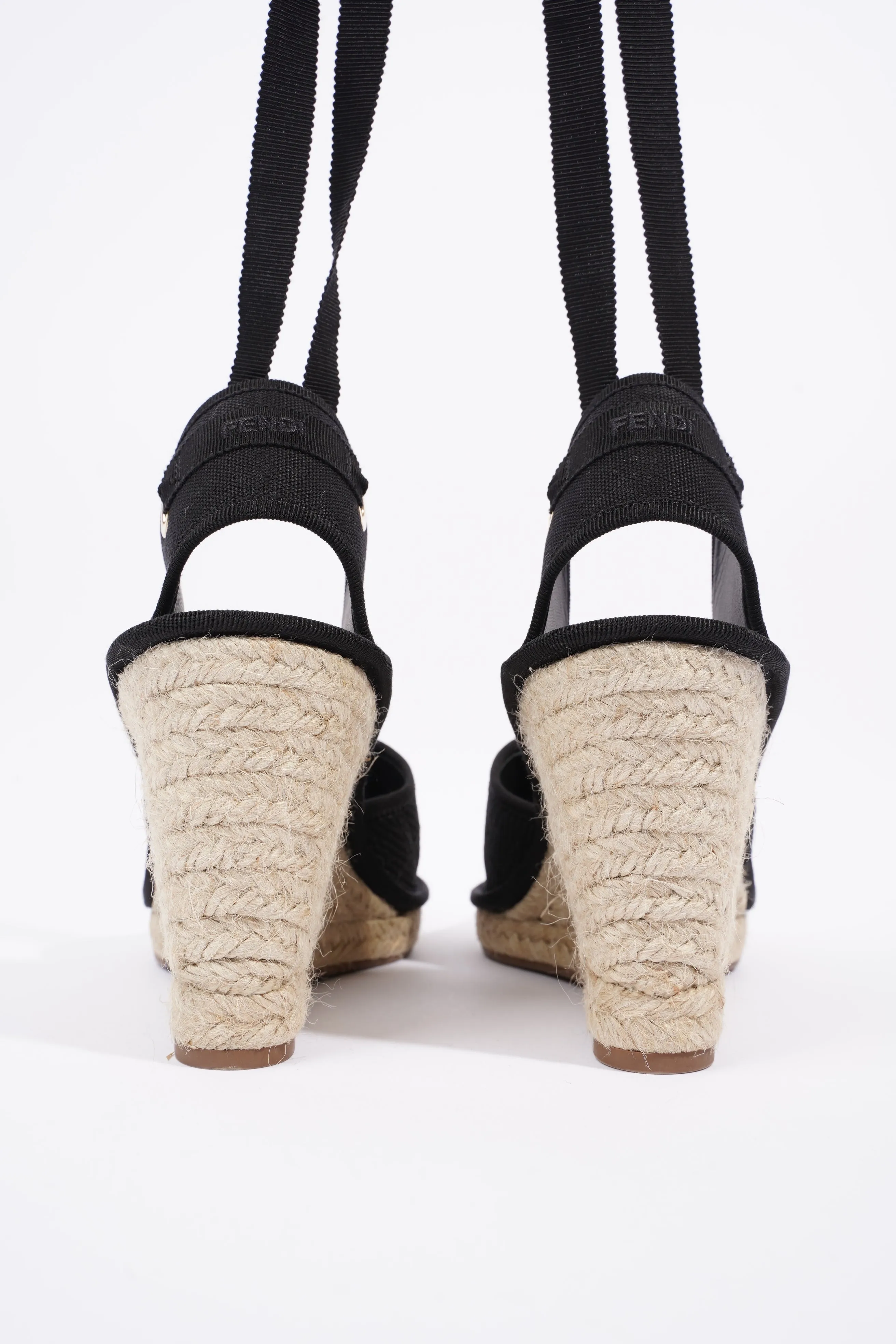 Fendi Womens Espadrilles Black EU 40 / UK 7