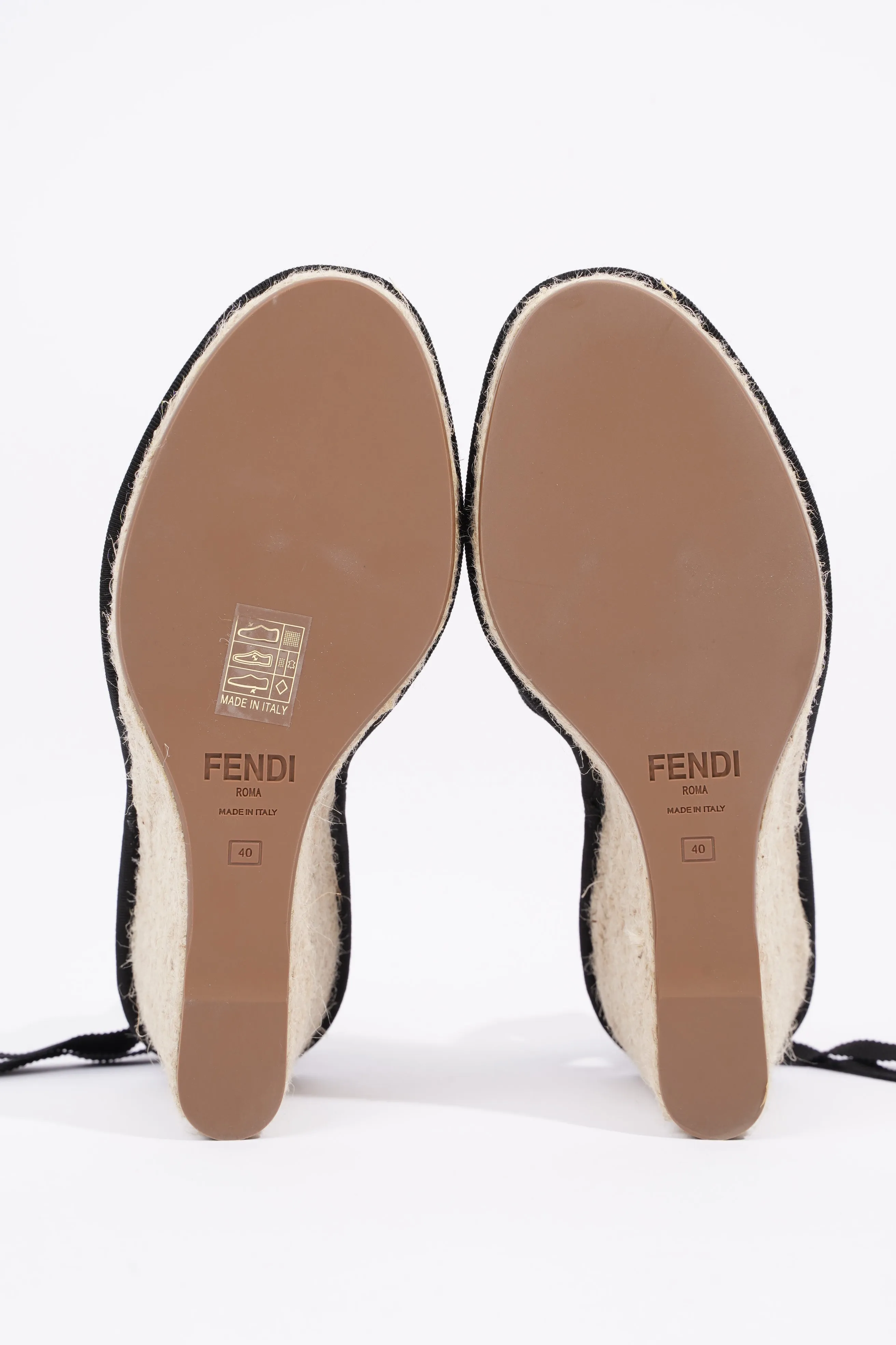 Fendi Womens Espadrilles Black EU 40 / UK 7