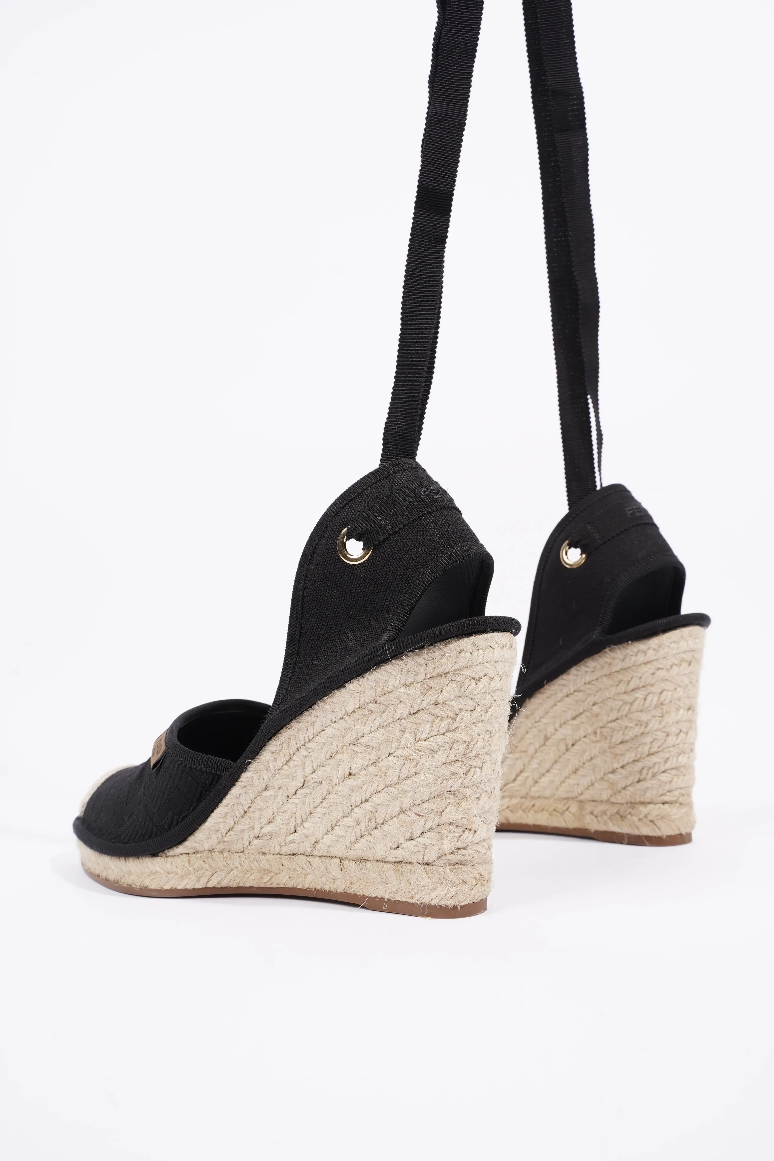 Fendi Womens Espadrilles Black EU 40 / UK 7