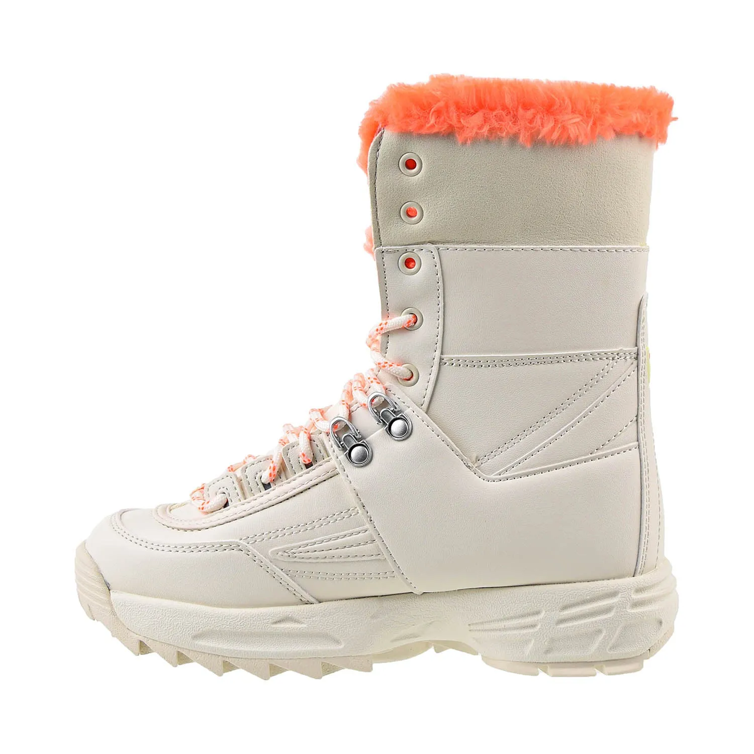 Fila Disruptor Shearling Top Women's Boots Gardenia-Shocking Orange-Yellow