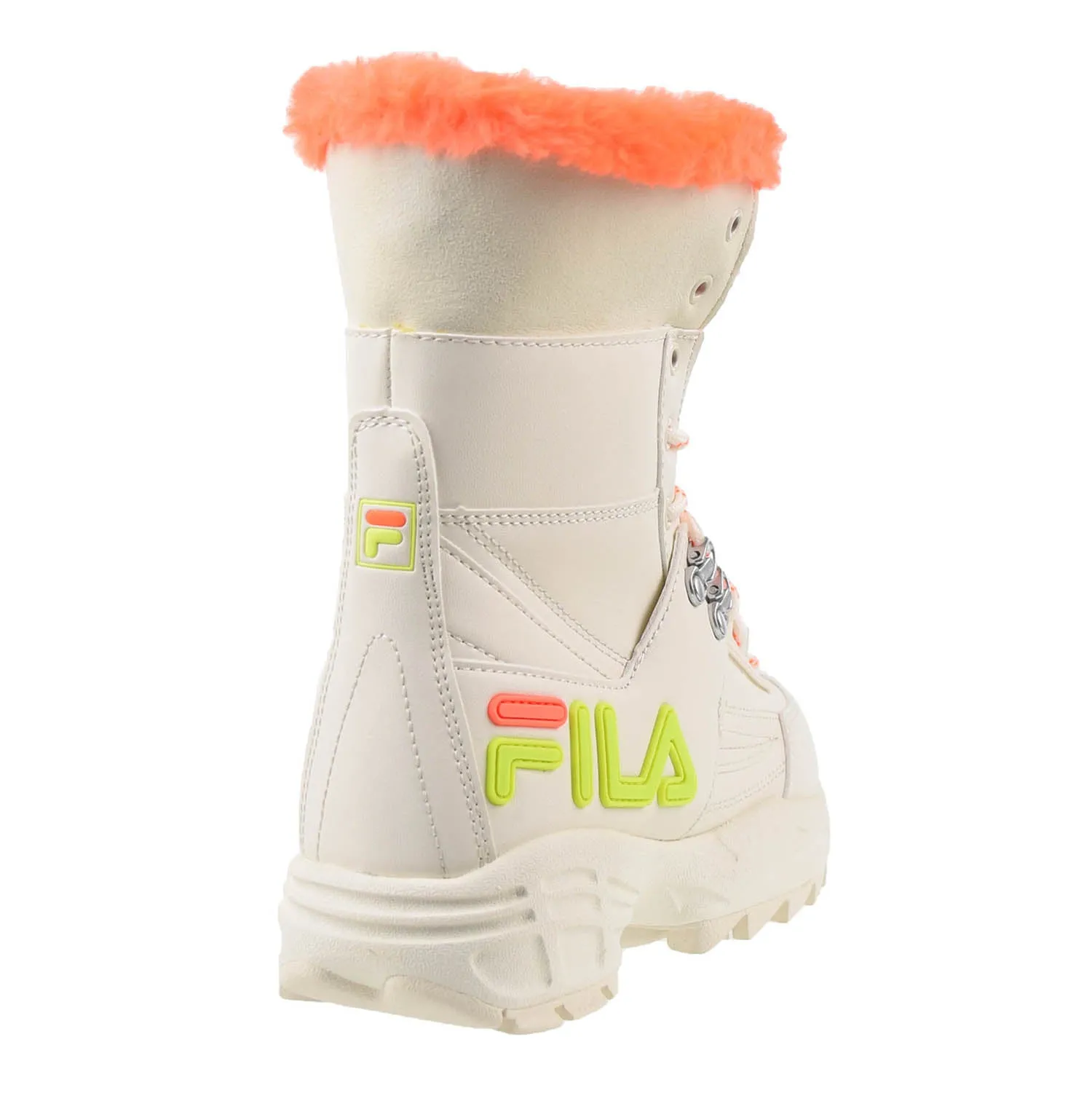 Fila Disruptor Shearling Top Women's Boots Gardenia-Shocking Orange-Yellow