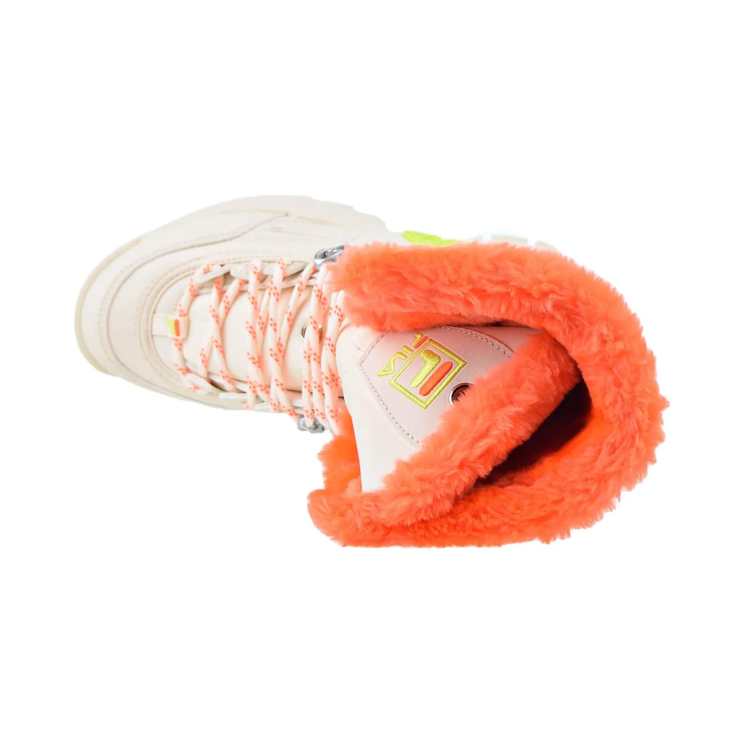 Fila Disruptor Shearling Top Women's Boots Gardenia-Shocking Orange-Yellow