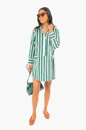Forest Green Striped Bradley Dress