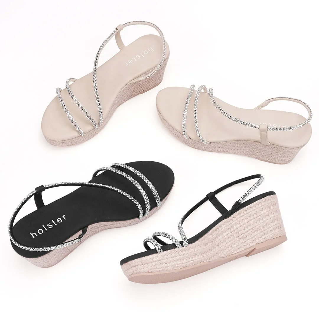 Geneva Espadrille  Bundle - Black / Beige