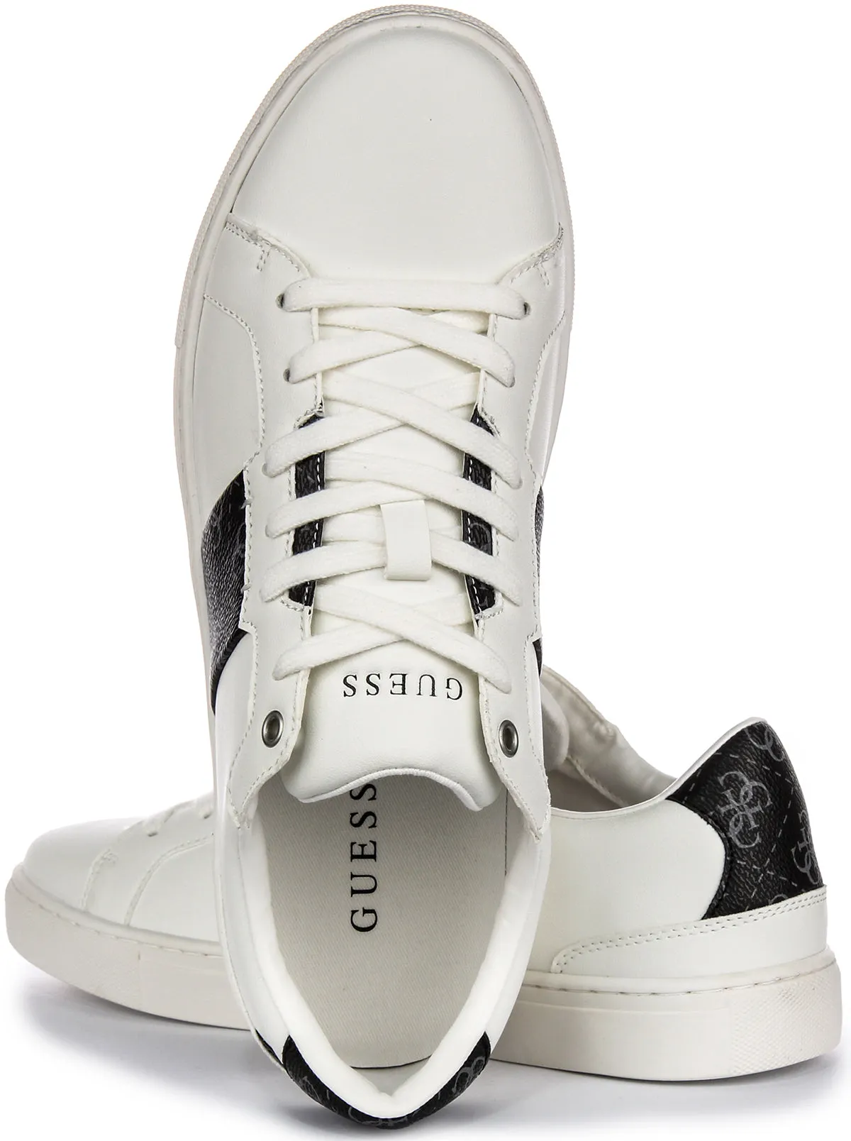 Guess Todi Sneaker In White Black For Men