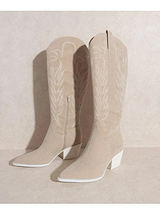 Hey Girl Hey Knee High White Boots