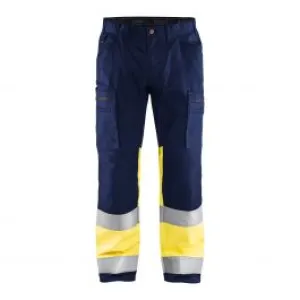 High&#x20;Vis&#x20;Trouser&#x20;With&#x20;Stretch&#x20;1551&#x20;Marine&#x2F;High&#x20;Vis&#x20;Geel&#x20;-&#x20;Bl&#xE5;kl&#xE4;der