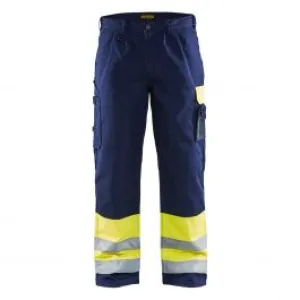 High&#x20;Vis&#x20;Trousers&#x20;1584&#x20;High&#x20;Vis&#x20;Geel&#x2F;Marine&#x20;-&#x20;Bl&#xE5;kl&#xE4;der