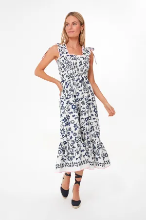 Indigo Daisy Bow Tie Midi Dress