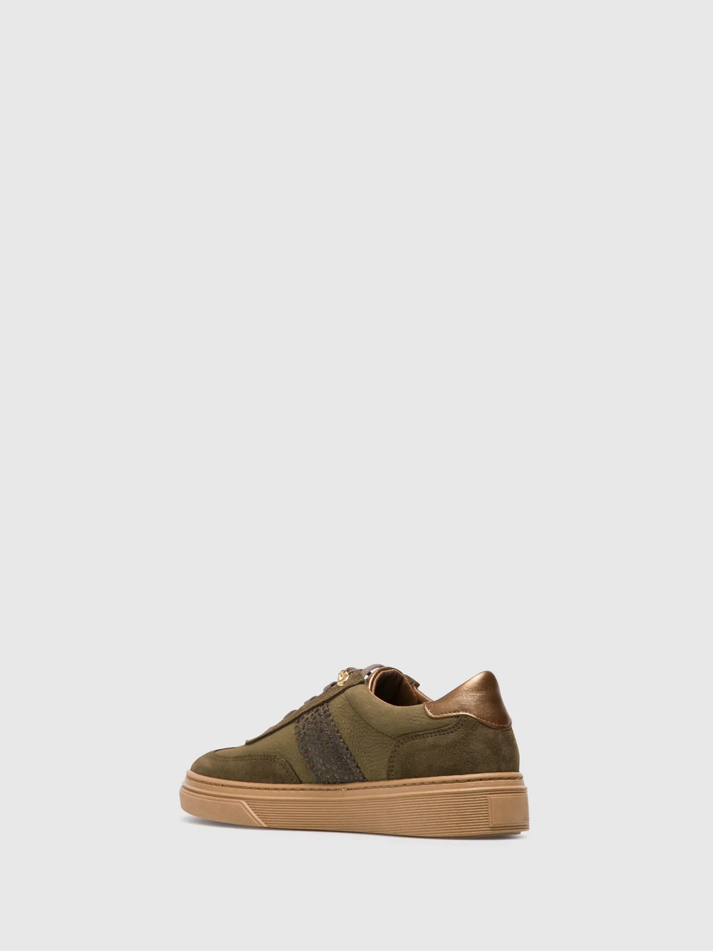 Khaki Lace-up Trainers