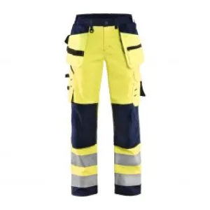Ladies&#x20;High&#x20;Vis&#x20;Softshell&#x20;Trouser&#x20;7167&#x20;High&#x20;Vis&#x20;Geel&#x2F;Marineblauw&#x20;&#x20;-&#x20;Bl&#xE5;kl&#xE4;der