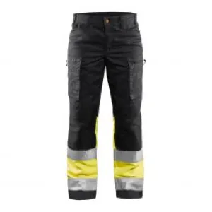 Ladies&#x20;High&#x20;Vis&#x20;Trousers&#x20;Stretch&#x20;7161&#x20;Zwart&#x2F;High&#x20;Vis&#x20;Geel&#x20;-&#x20;Bl&#xE5;kl&#xE4;der