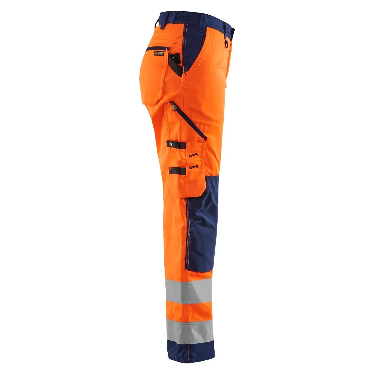 Ladies&#x20;High&#x20;Vis&#x20;Trousers&#x20;Without&#x20;Holster&#x20;Pockets&#x20;7155&#x20;High&#x20;Vis&#x20;Oranje&#x2F;Marineblauw&#x20;-&#x20;Bl&#xE5;kl&#xE4;der