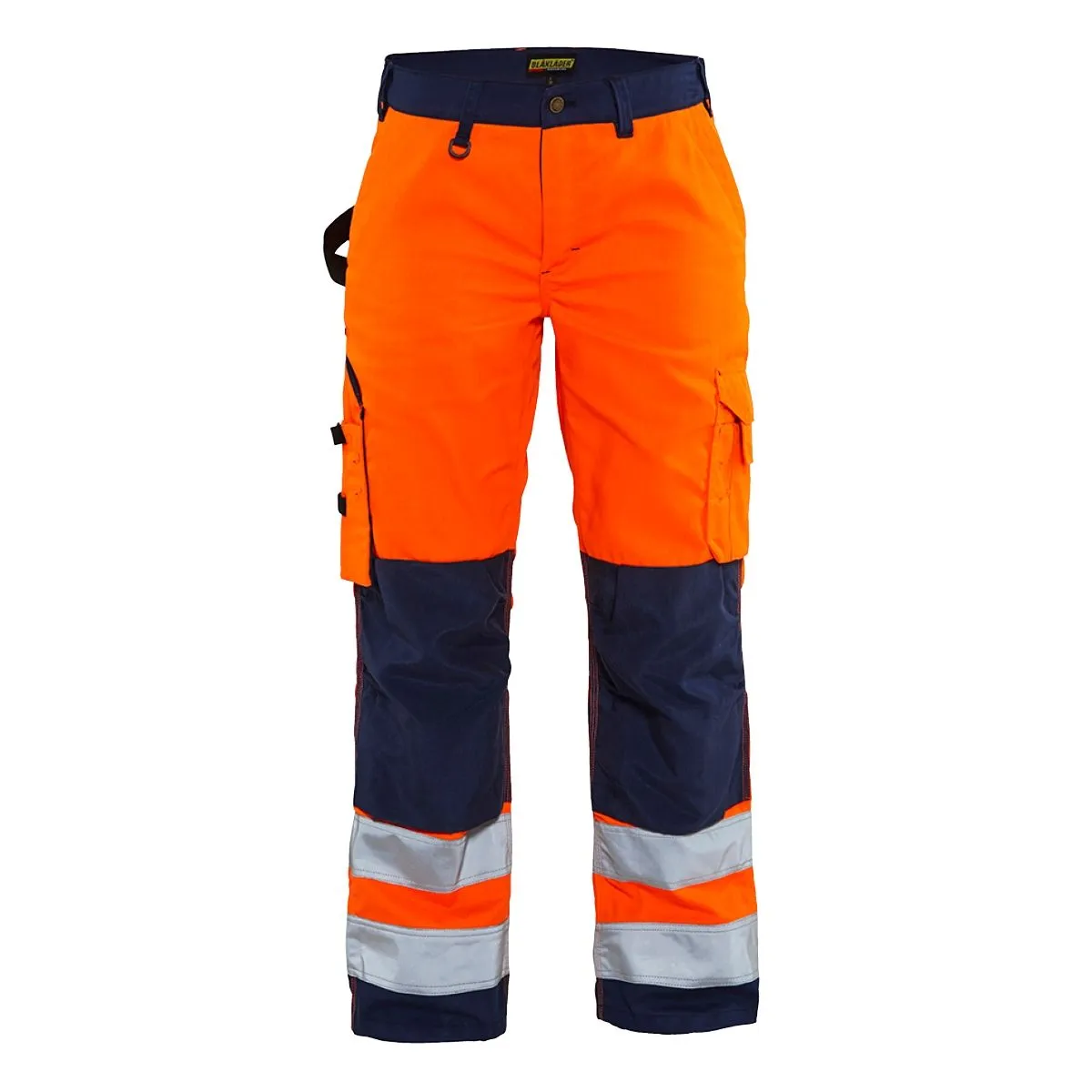 Ladies&#x20;High&#x20;Vis&#x20;Trousers&#x20;Without&#x20;Holster&#x20;Pockets&#x20;7155&#x20;High&#x20;Vis&#x20;Oranje&#x2F;Marineblauw&#x20;-&#x20;Bl&#xE5;kl&#xE4;der