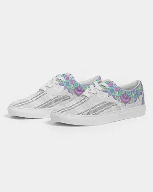 Light Blue Striped Ethnic | Women's | Canvas Sneakers