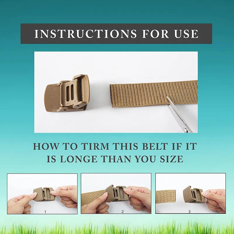 Men's Nylon Waist Belt 47" Military Tactical Belt