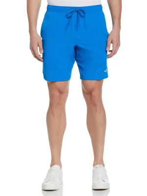 Men's Solid Athletic Tennis Short with Drawstring