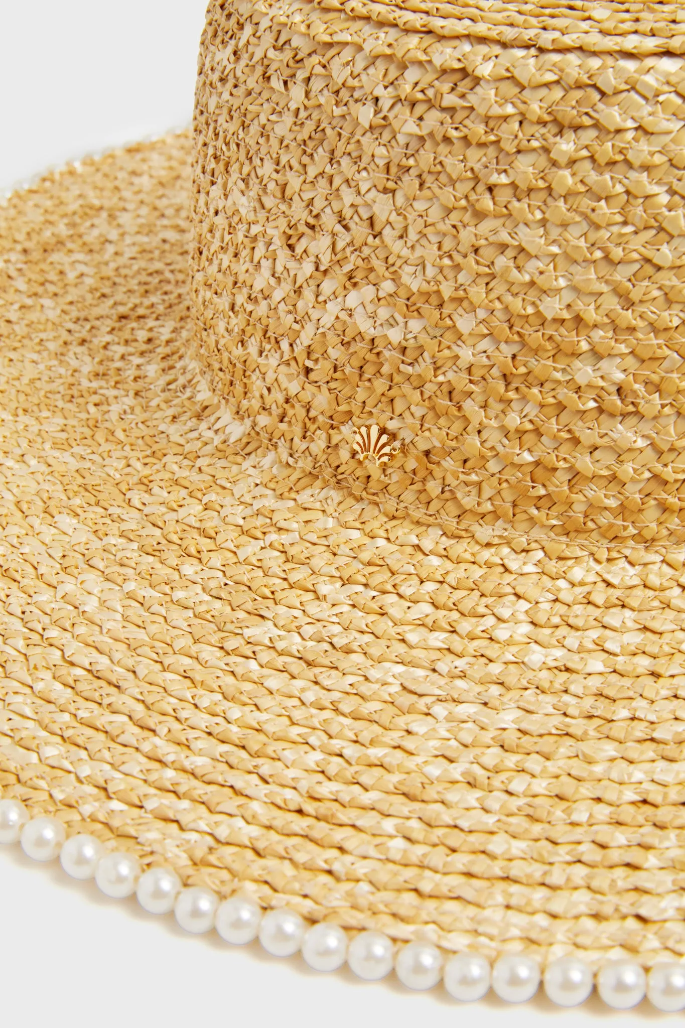 Natural Pearl Edge Straw Hat